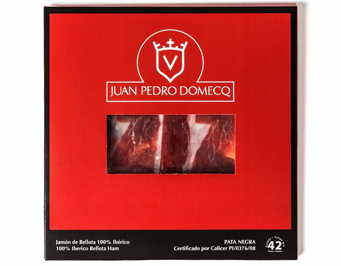 Planche découpé à la main jambon pata negra ibérique Juan Pedro Domecq